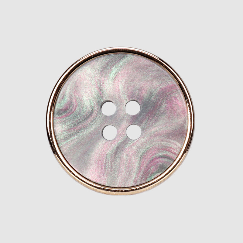 15-25mm Round Metal Resin Combined Four Hole Buttons 25 Pack