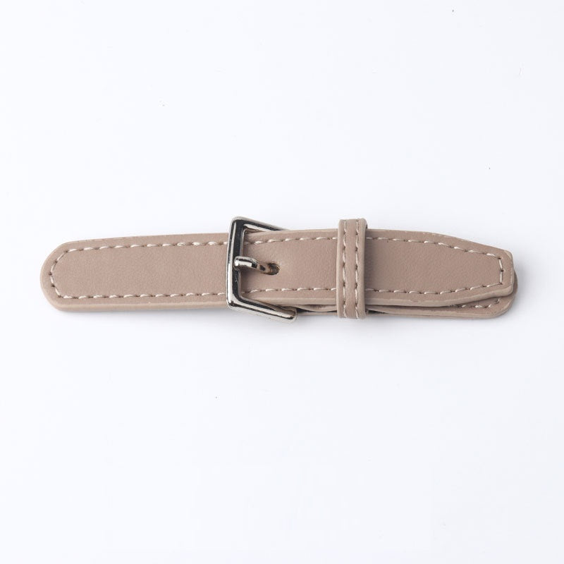 100mm Beige Khaki Black Leather Coat Sewing Sew-On Buckle Khaki