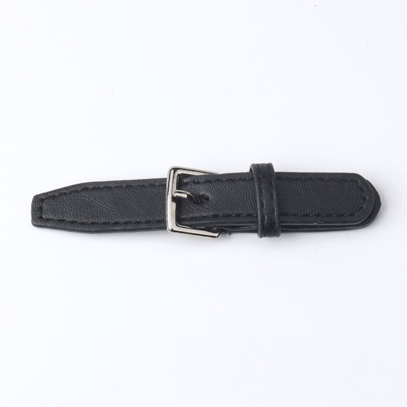 100mm Beige Khaki Black Leather Coat Sewing Sew-On Buckle Black