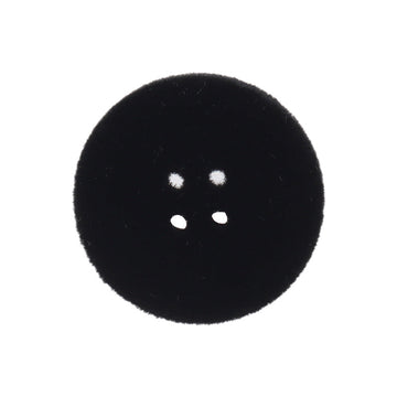 15-25mm White Black Blue Flat Four-Eye Flocked Velvet Buttons 20 Pack