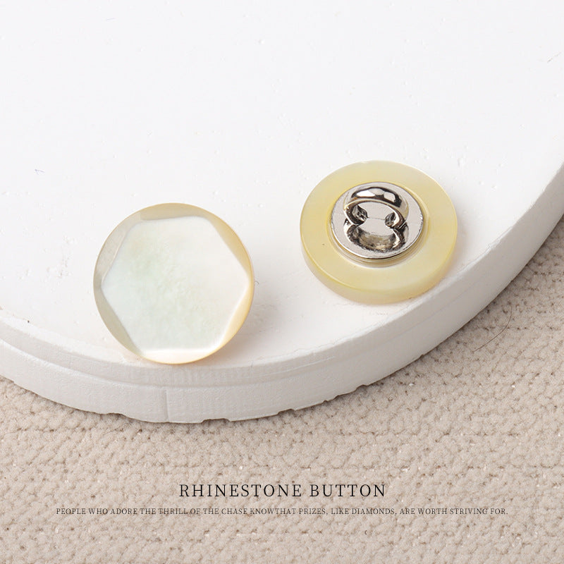 Natural Cut White Butterfly Shell Shank Buttons for Shirts Blouses Skirts 10pcs A