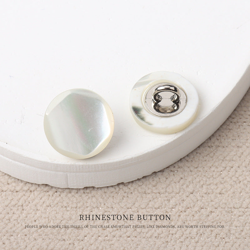 Natural Cut White Butterfly Shell Shank Buttons for Shirts Blouses Skirts 10pcs C