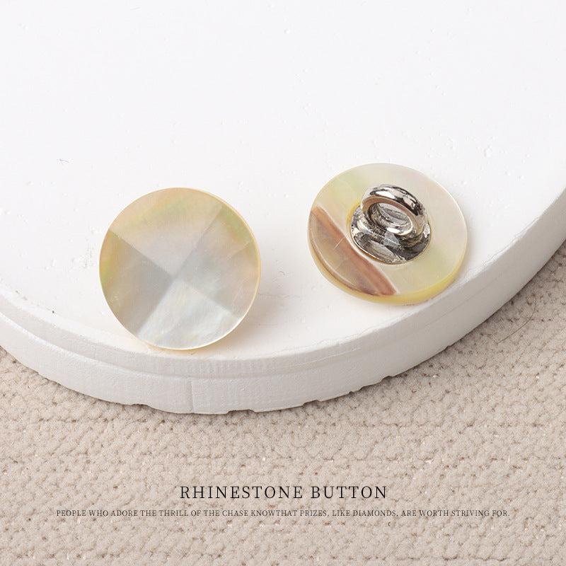Natural Cut White Butterfly Shell Shank Buttons for Shirts Blouses Skirts 10pcs E