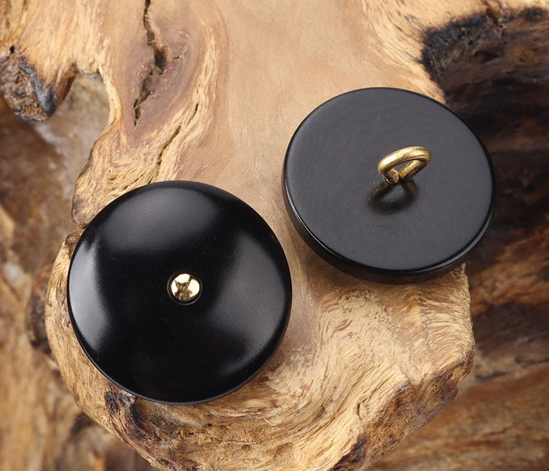 11.5-20mm Round Beige Black Brown Corozo Bread Shank Buttons 12pcs White