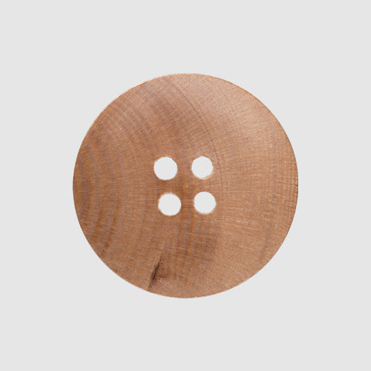 10-25mm Natural Camellia Wood Wide-Rimmed Four-Hole Buttons Eco Friendly 120 Pack