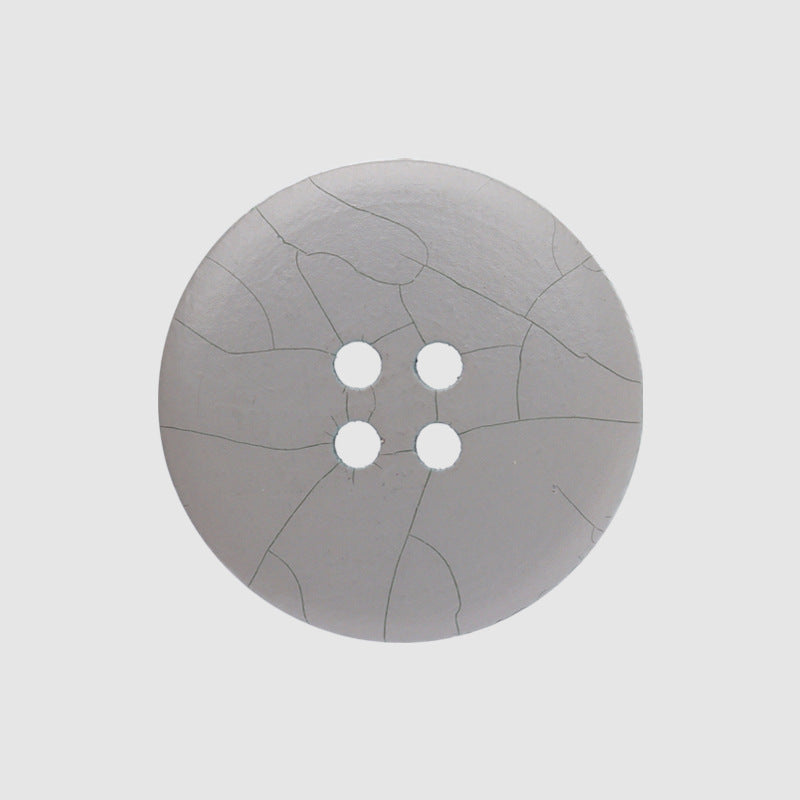 11.5-25mm Round 4 Hole Grey Painted Laser Sewing Poplar Wood Buttons