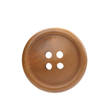Round Fine Edged 4-Hole Dyed Poplar Wood Buttons for Vintage Shirts and Sweaters