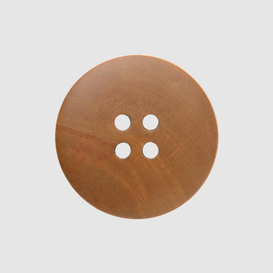 Round Fine Edged 4-Hole Dyed Poplar Wood Buttons for Vintage Shirts and Sweaters