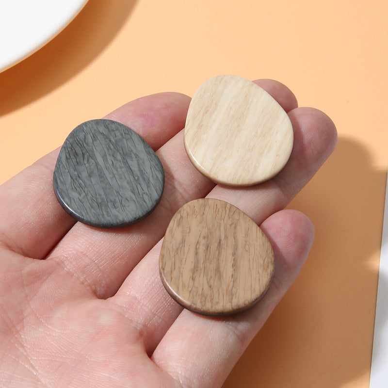 Oval Wood Grain Resin Shank Buttons 20 Pack(19/24/27/33mm)