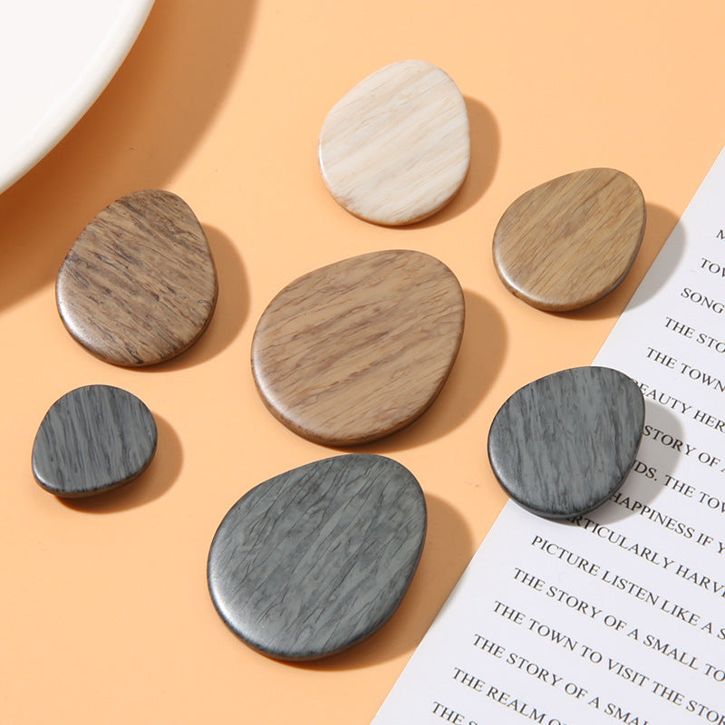 Oval Wood Grain Resin Shank Buttons 20 Pack(19/24/27/33mm)