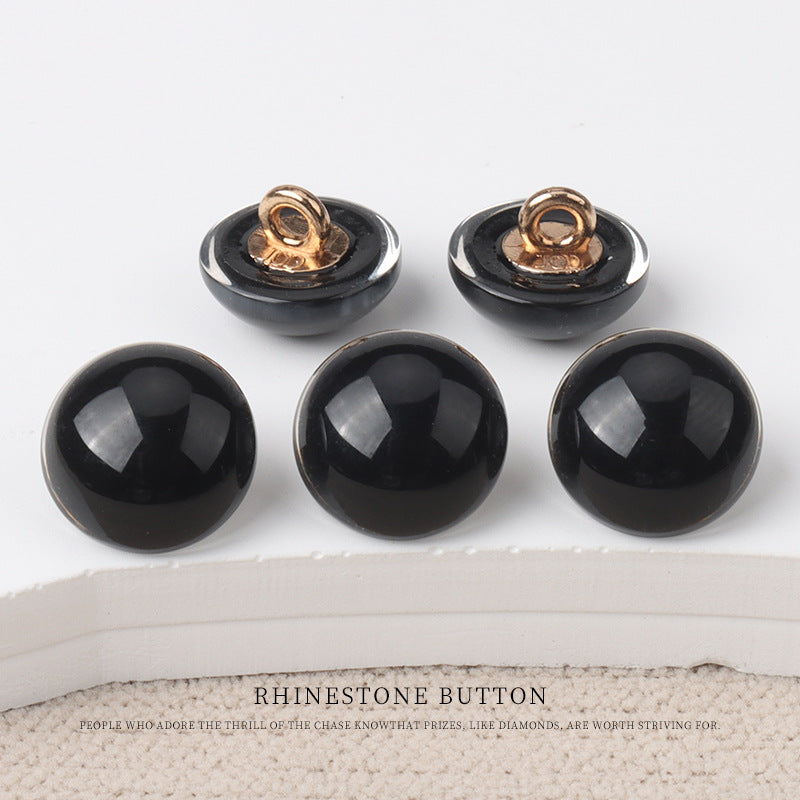 11mm Shiny Resin Mushroom Shape Fashion Buttons with Metal Shanks 60 Pack