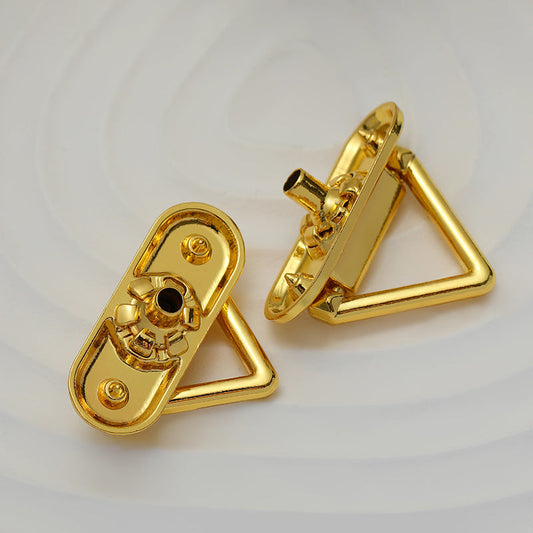 25mm Triangular Snap Metal Button for Clothing Pocket Decoration 10pcs
