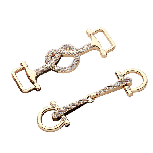 Women's Slim Belt Pair Buckle with Fashionable Heart Decorative Buckle 2pcs