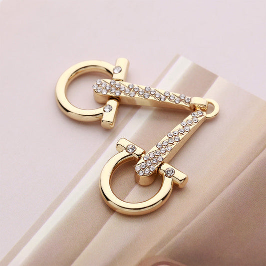 Women's Slim Belt Pair Buckle with Fashionable Heart Decorative Buckle 2pcs