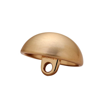 Round Mushroom Brushed Gold Silver Metal Sewing Button 6pcs