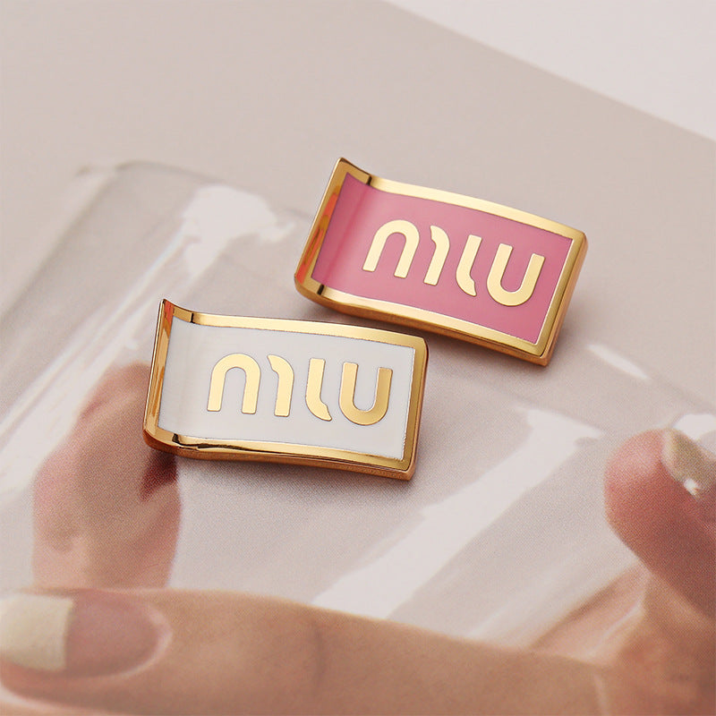 22-28mm MIU Rectangular Metal Sewing Decorative Button 2pcs