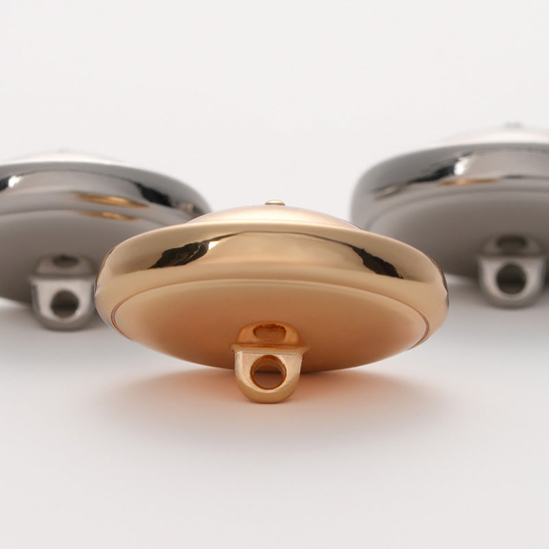 British Style Simple Back-Sealed Hollow Metal Button 5pcs