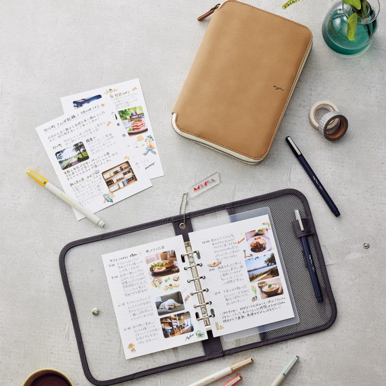 Lihit Lab myfa N3390 Clear Binder Mini 6-Hole
