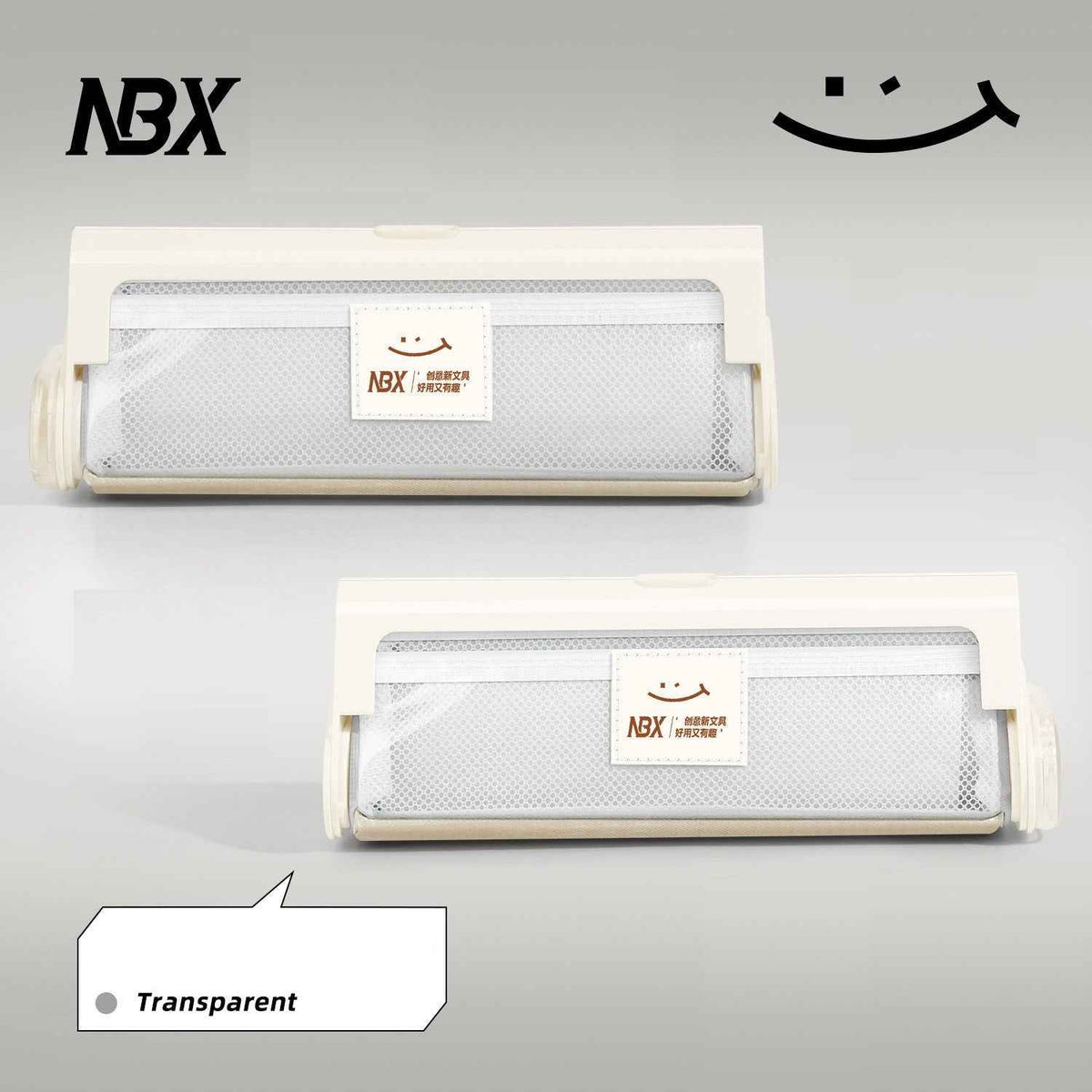 NBX Gear Pudding Zipperless Pencil Case Stationery Storage for School Transparent