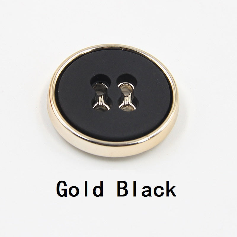 12.5-30mm Round Four-Hole Black White Plastic Buttons Gun Edge 100pcs Gold Black