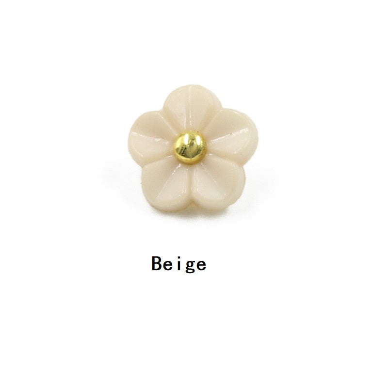 11mm Flower Resin Shank Shirt Decorative Buttons 80 Pack