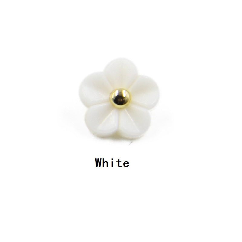 11mm Flower Resin Shank Shirt Decorative Buttons 80 Pack