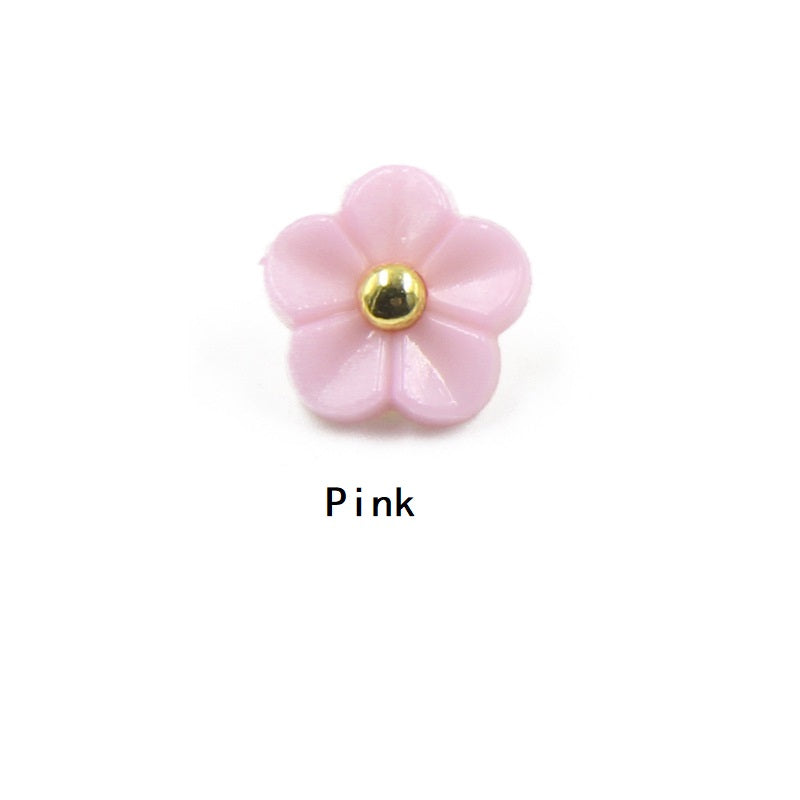 11mm Flower Resin Shank Shirt Decorative Buttons 80 Pack