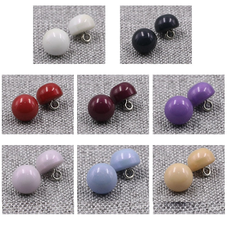 10mm Colorful Round Plastic Fashion Buttons for Kids Sweaters 40 Pack