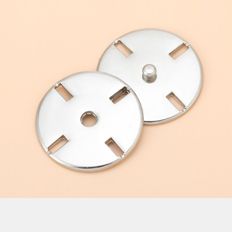 10-25mm Metal Invisible Snap Buttons for Cashmere Sweaters 20pcs Silver
