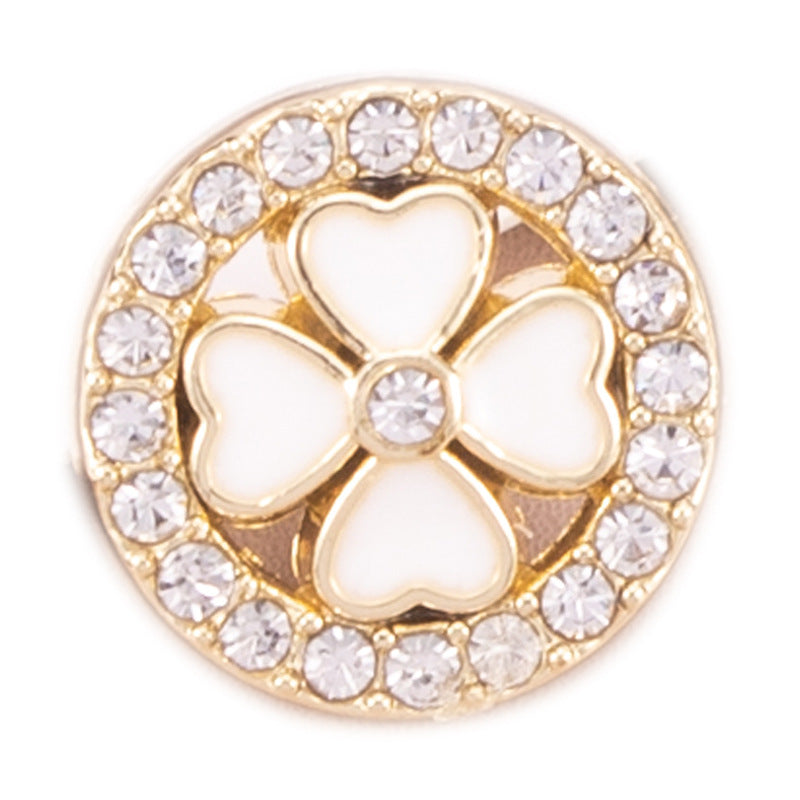 11-13mm Golden Metal Rhinestone Shirt Buttons 70 Pack
