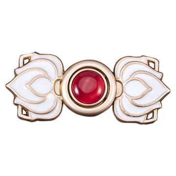 Chinese Cat's Eye Stone Lotus Hanfu Metal Frog Closure 8 Pack