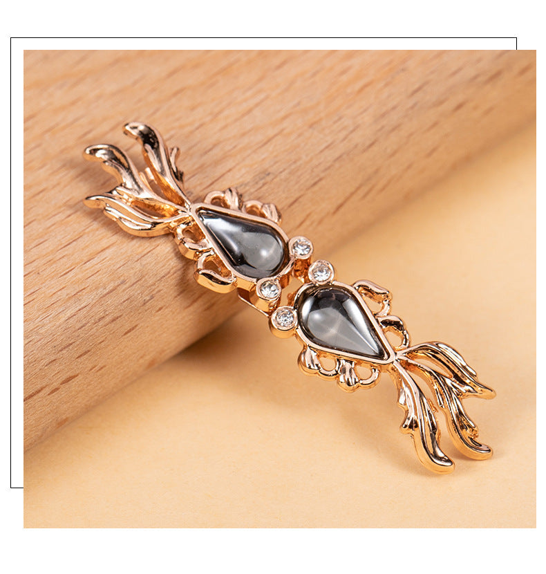 Goldfish-Shaped Cheongsam Frog Closure Metal Chinese Knot Button 12 Pack