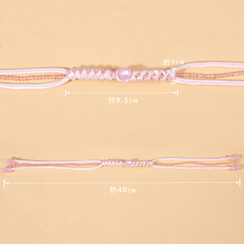 40cm Long Snake Knot Crystal Braid Frog Chinese Knot Button 4pcs