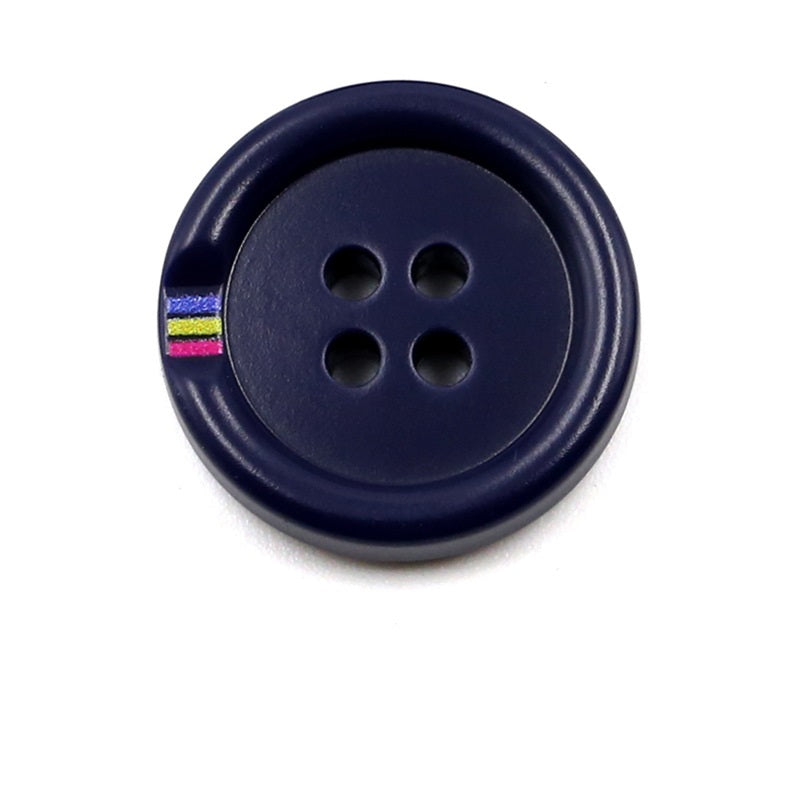15-25mm Resin Color-Printed Four-Hole Round Buttons 40 Pack
