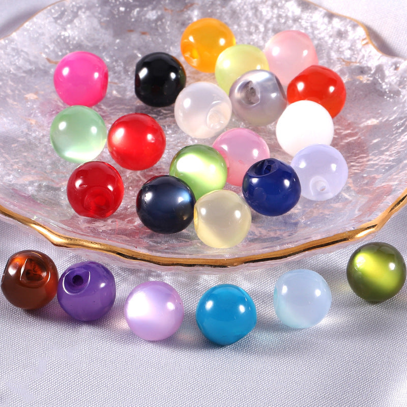 250pcs Colorful Resin Round Chinese Cheongsam Pearl Buttons