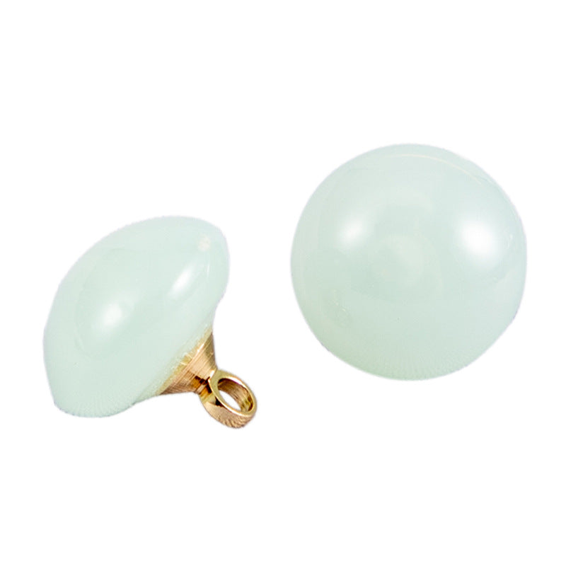 10mm Round Jelly-Colored Resin Buttons for Shirts 50pcs