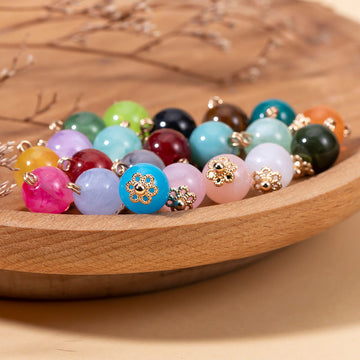 10mm 21-Color Acrylic Bead Chinese Cheongsam Buttons 63 Pack