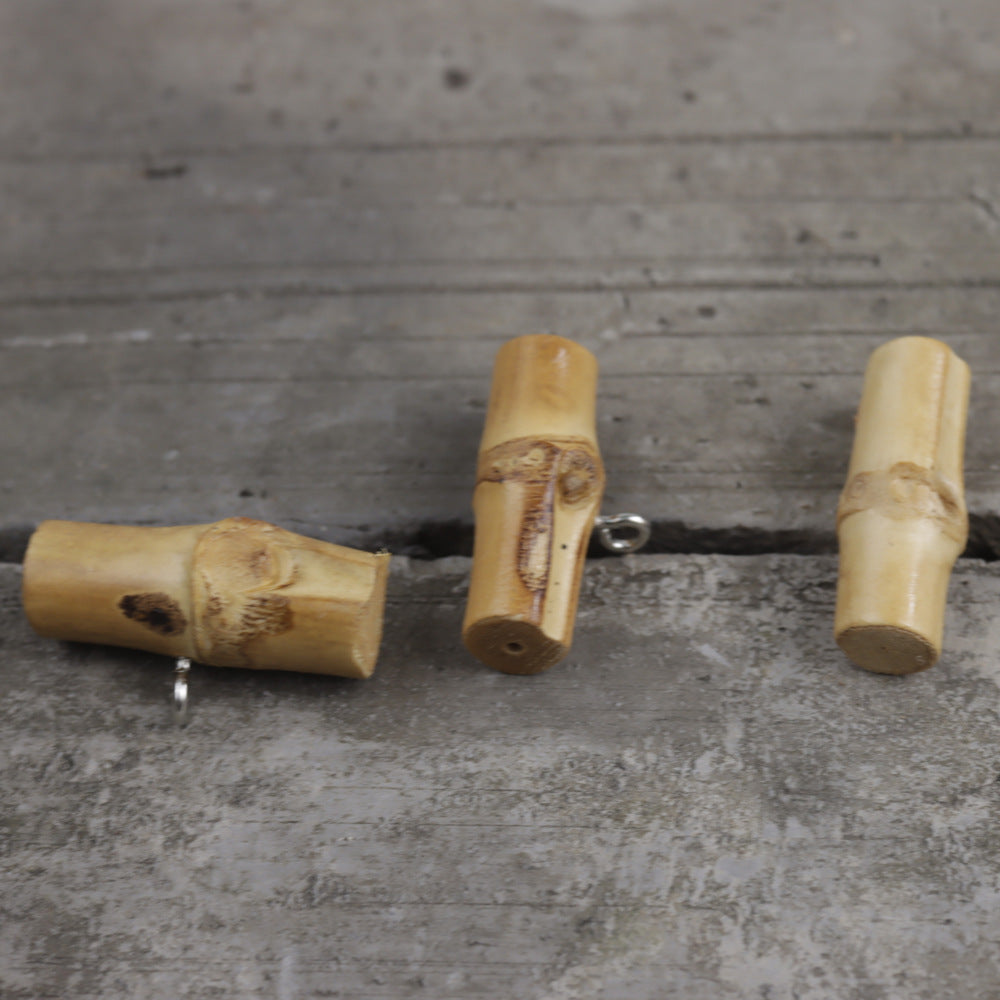 2-4cm Vintage Handmade Bamboo Knot Buttons with Hooks 10pcs