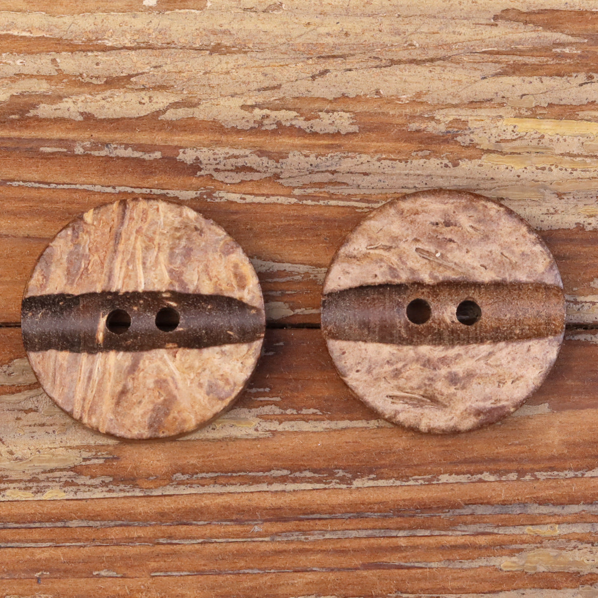 36L Thickened Natural Coconut Shell Two-Hole Buttons 100pcs