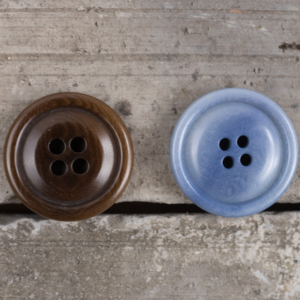 23mm Sky Blue Corozo Buttons for Sweater Knitwear 12pcs