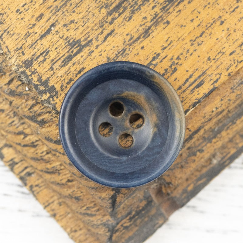 Natural Tagut Nut Shell Buttons Dark Brown Black Blue 18 Pack Blue
