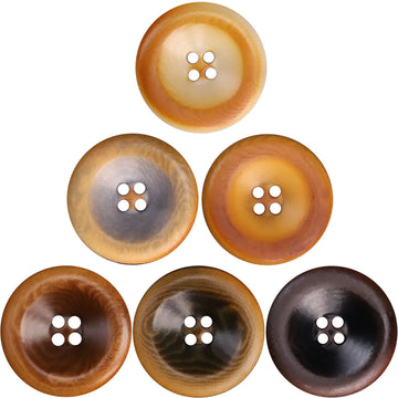 15-25mm Retro Burnished Palm Tree Nut Shell Buttons 25 Pack