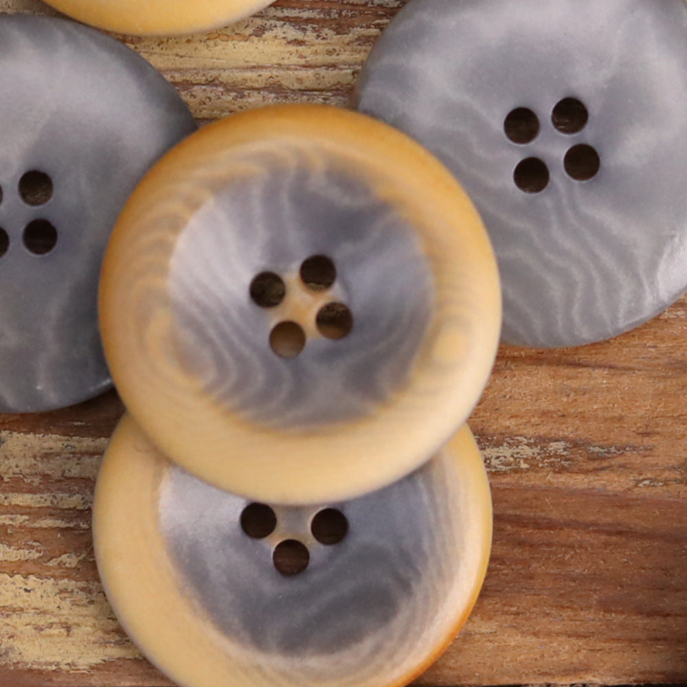 15-25mm Retro Burnished Palm Tree Nut Shell Buttons 25 Pack Purple