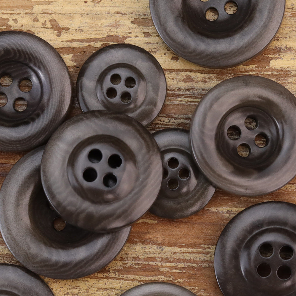 Thickened Tagut Nut Buttons for Winter Sweaters Coats 18 Pack Dark Gray