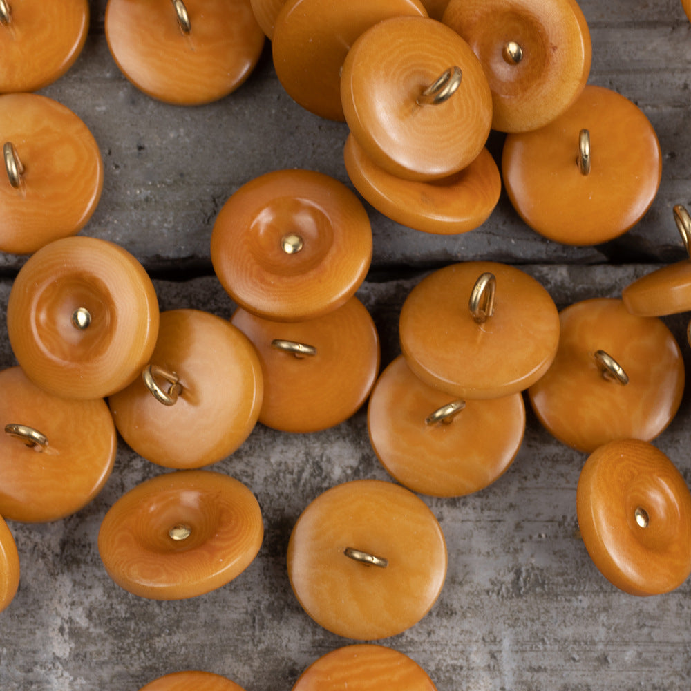 11.5-20mm Dark Coffee Fruit Buttons for Shirts Trousers 12pcs Orange
