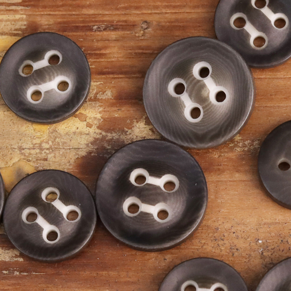 Dark Green Four-Hole Fruit Buttons For Men's Workwear 25 Pack Dark Green