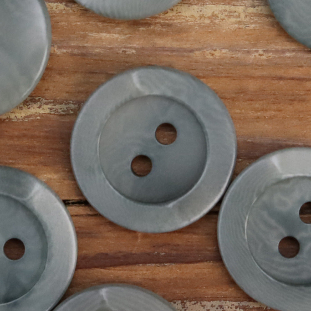 Sky Blue Irregular Surface Corozo 2 Hole Buttons for Shirts Cardigans 20 Pack Gray