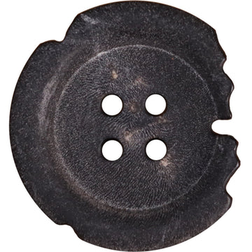 Irregular Ruins Style Frosted Teeth-Patterned Natural Horn Buttons 12pcs