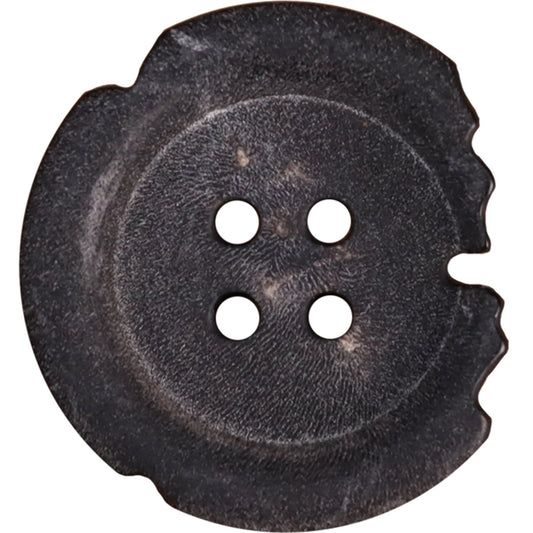 Irregular Ruins Style Frosted Teeth-Patterned Natural Horn Buttons 12pcs