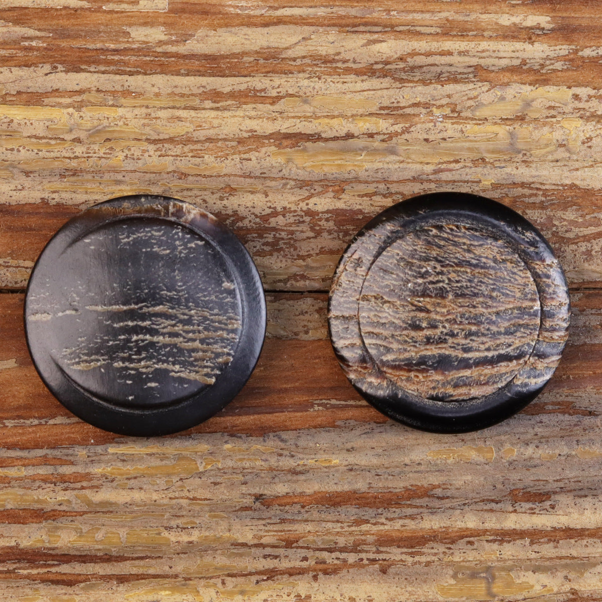 25MM Genuine Horn Imitation Bark Irregular Texture Coat Buttons 20PCS